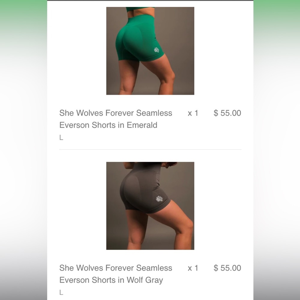 Darc sport she wolf green brown seamless shorts available large